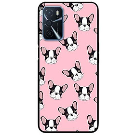Ốp lưng dành cho Oppo A16 mẫu Họa Tiết Pulldog Nền Hồng