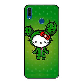 Ốp Lưng in cho Huawei Y9 2019 Mẫu Kitty Nền Xanh - Hàng Chính Hãng