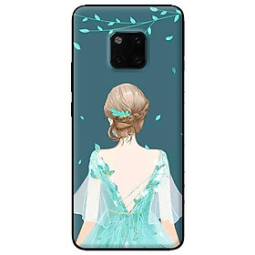 Ốp in cho Huawei Mate 20 Pro Cô Gái Nền Xanh - Hàng chính hãng