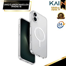 Ốp Lưng trong suốt sạc từ tính UNIQ MAGCLICK CHARGING CLARIO Dành cho iPhone 16 PRO MAX/ 16 PRO/ 16 PLUS/ iphone 16_ Hàng chính hãng