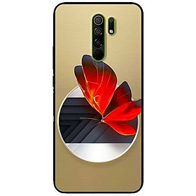 Ốp lưng dành cho Xiaomi Redmi 9 mẫu Vòng Tròn Bướm Đỏ