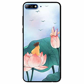 Ốp lưng dành cho Huawei Y7 Prime 2018 mẫu Cô Bé Và Chú Chim