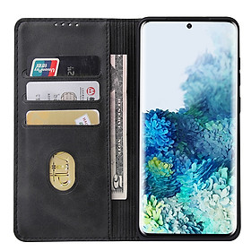 Bao da ốp lưng dành cho Samsung Galaxy S20, S20 Plus, S20 FE, S20 Ultra, S21, S21 FE, S21 Plus, S21 Ultra dạng ví cao cấp, kiểu dáng sang trọng thời trang, ngăn đựng thẻ tiện lợi, bảo vệ điện thoại toàn diện - Hàng chính hãng