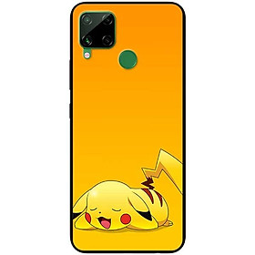 Ốp lưng dành cho Realme C15 mẫu PiKa nền vàng