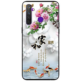 Ốp lưng dành cho Realme 6i mẫu Chim Cá Nền Hoa Trắng