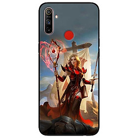 Ốp lưng dành cho Realme C3 mẫu Cô Gái Trượng Đỏ