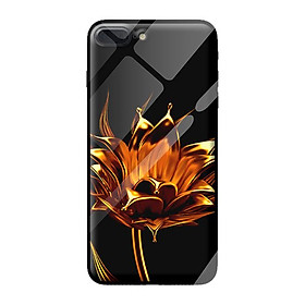 Ốp kính cường lực cho iPhone 7 Plus hoa 23 - Hàng chính hãng