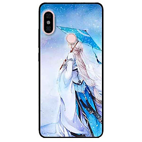 Ốp lưng in cho Xiaomi Redmi Note 6 Pro Mẫu Cô Gái Cầm Dù