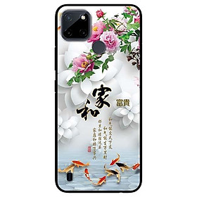 Ốp lưng dành cho Realme C21Y - C25Y mẫu Chim Cá Nền Hoa Trắng