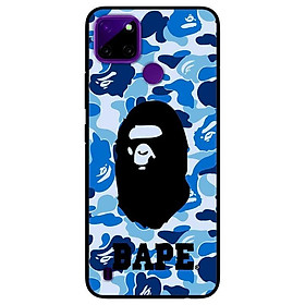 Ốp lưng dành cho Realme C21Y - C25Y mẫu Bape Xanh Có Chữ