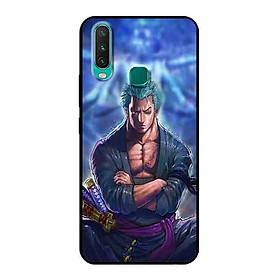 Ốp Lưng in cho Vivo Y15 Mẫu Zoro Nền Xanh - Hàng Chính Hãng