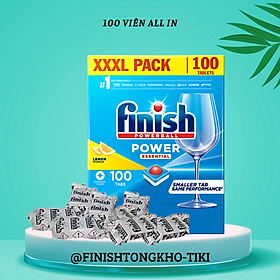 Viên rửa bát finish 100 viên hương chanh 
