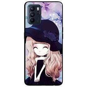 Ốp lưng dành cho Oppo Reno 6 - Reno 6 Z mẫu Anime Cô Gái Nón Đen