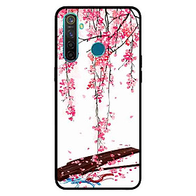 Ốp Lưng in cho Realme 5 Mẫu Đàn Tranh Hoa Đào - Hàng Chính Hãng