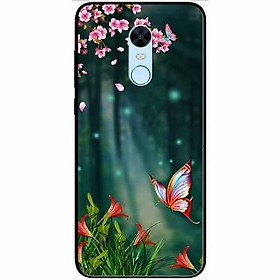 Ốp lưng dành cho Xiaomi Redmi Note 4x mẫu Bướm Và Hoa Đỏ