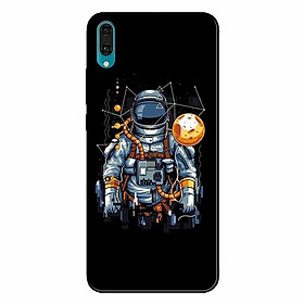 Ốp lưng in cho Huawei Y7 Pro 2019 Phi Hành Gia Mặt Trăng