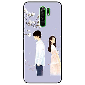 Ốp lưng dành cho Xiaomi Redmi 9 mẫu Cặp Đôi Nền Tím