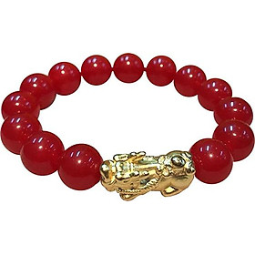 Vòng tay phong thủy đá mã não đỏ MS52MX