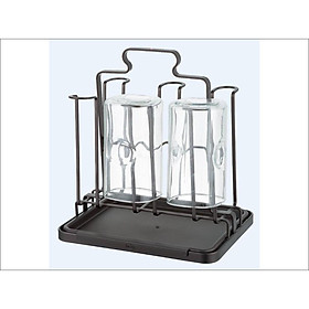 Khay úp cốc chữ Nhật Sơn tĩnh điện có khay hấng nước cao cấp 