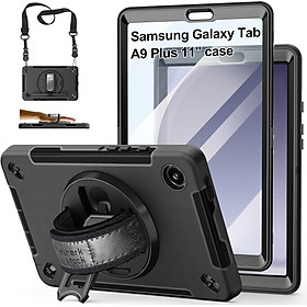 Ốp lưng cho Samsung Tab A9 Plus (X210/X215/X216) Zaki Rugged Case 360 - Hàng Chính Hãng