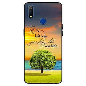 Ốp lưng in cho Realme 3 Mẫu Tâm Bất Biến