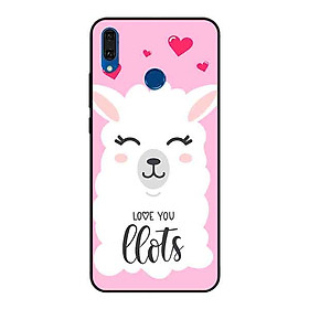 Ốp Lưng in cho Huawei Y9 2019 Mẫu Cừu Nền Hồng - Hàng Chính Hãng