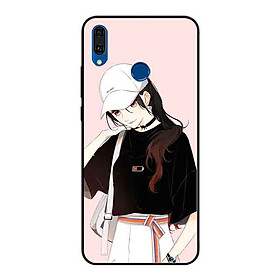 Ốp Lưng in cho Huawei Y9 2019 Mẫu Cô Gái Đội Nón - Hàng Chính Hãng