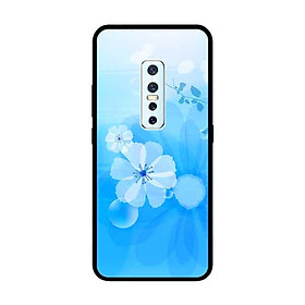 Ốp Lưng in cho Vivo V17 Pro Mẫu Bông Hoa Nền Xanh - Hàng Chính Hãng