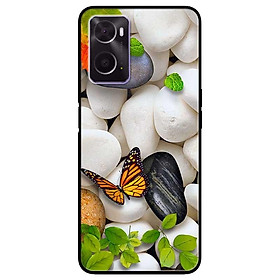 Ốp lưng dành cho Oppo A16K - Oppo A36 / A76 - Oppo Reno 7z 5G mẫu Sỏi Trắng và Bướm