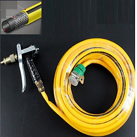 ️️ Bộ dây và vòi xịt tăng áp lực nươc 300% 206400 7 (cút đồng dây vàng) 
