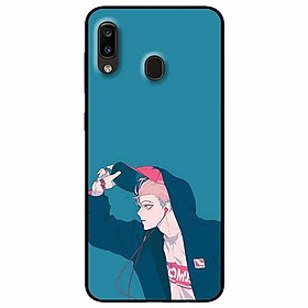 Ốp lưng dành cho Samsung M20 mẫu Cậu Bé Tai Nghe Đỏ