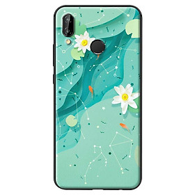 Ốp in cho Huawei Nova 3E Họa Tiết Nền Xanh - Hàng chính hãng