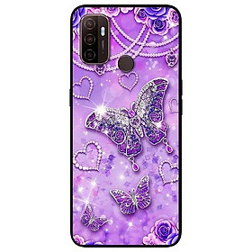 Ốp lưng dành cho Oppo A53 - A93 ( F17 Pro ) - mẫu Bướm Hoa Xanh