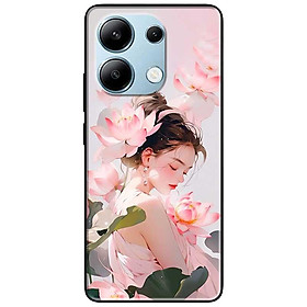 Ốp lưng cho Xiaomi Redmi 9T - Redmi 13 4G - 13C - Redmi Note 13 4G - 13 Pro 4G - 13 Pro 5G - Thiếu Nữ Sen Đẹp - Hàng Chính Hãng