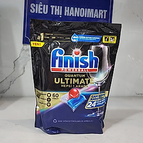 Viên rửa bát Finish Quantum Max Túi 60 viên, Hương Chanh - Chính Hãng.