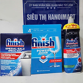 Combo Viên Finish 80 Viên + Muối Finish 1.5kg + Nước làm bóng Finish 750ml