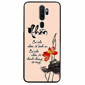 Ốp lưng in cho Oppo A9 2020  Mẫu Thư Pháp Nhẫn Nền Hồng