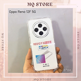 Ốp lưng cho Oppo Reno 12F 5G dẻo trong TPU chống sốc 4 góc cạnh ( Hàng chính hãng)
