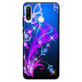 Ốp lưng in cho Huawei P30 Lite Họa Tiết Bướm Tím - Hàng chính hãng