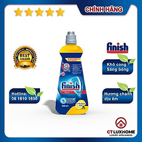 Nước làm bóng Finish 400ml dùng cho máy rửa bát - Hàng chính hãng 