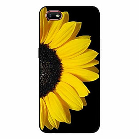 Ốp lưng in cho Realme 2 Hoa Hướng Dương Nền Đen