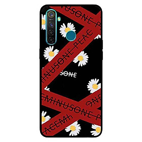 Ốp Lưng in cho Realme 5 Pro Mẫu Hoa Cúc Chéo Peace - Hàng Chính Hãng