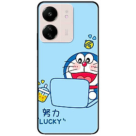 Ốp lưng cho Xiaomi Redmi 9T - Redmi 13 4G - 13C - Redmi Note 13 4G - 13 Pro 4G - 13 Pro 5G - Mèo Lucky - Hàng Chính Hãng