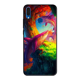 Ốp Lưng in cho Huawei Y9 2019 Mẫu Đàn Cá Voi - Hàng Chính Hãng