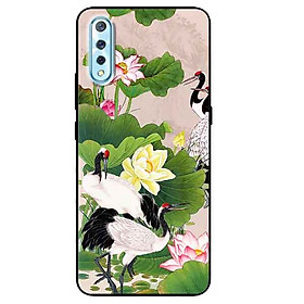 Ốp lưng in cho Vivo S1 Mẫu Sen Và Hạc