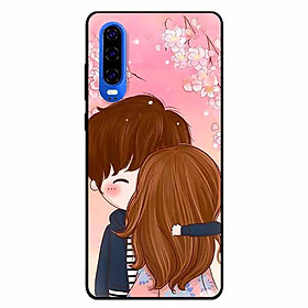 Ốp lưng dành cho Huawei P30 mẫu Cặp Đôi Hôn Nhau