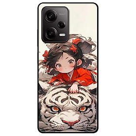 Ốp lưng cho Xiaomi Redmi 12 4G - Redmi Note 12 4G - 12 Pro 4G - 12 Pro 5G - Cô Bé Và Hổ Trắng - Hàng Chính Hãng