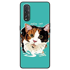 Ốp lưng dành cho Oppo Find X2 mẫu Chú Mèo Ba Màu