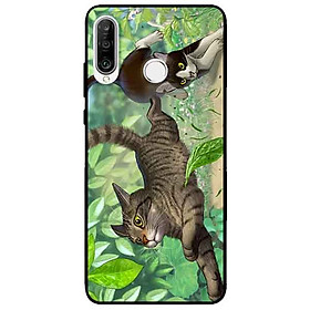 Ốp lưng in cho Huawei P30 Lite Mẫu Bắt Mèo