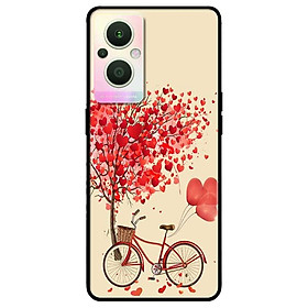Ốp lưng dành cho Oppo A16K - Oppo A36 / A76 - Oppo Reno 7z 5G mẫu Xe Đạp Tình Yêu Nhạt